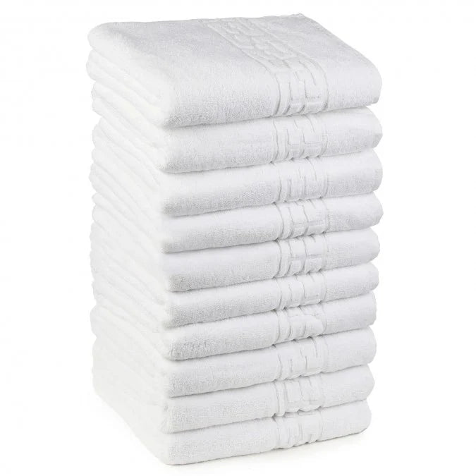 Set 100 Prosoape Hotel, 100% Bumbac 620gsm , Greek Border, ALB, PH607