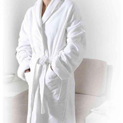 Halat Unisex , 100% Bumbac, Tip Hotel 450gsm , Alb