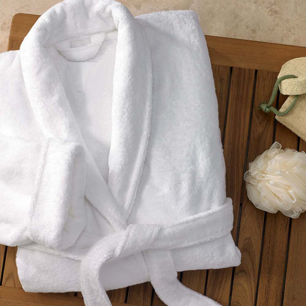 Halat Unisex , 100% Bumbac, Tip Hotel 450gsm , Alb