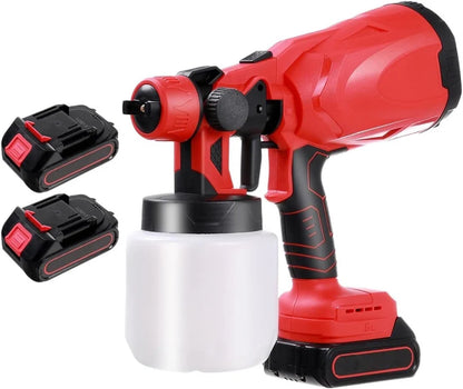 Pistol Profesional De Vopsit Si Zugravit, Electric, Cu Rezervor De Vopsea 800 ml si 2 Acumulatori de 48w, portabil