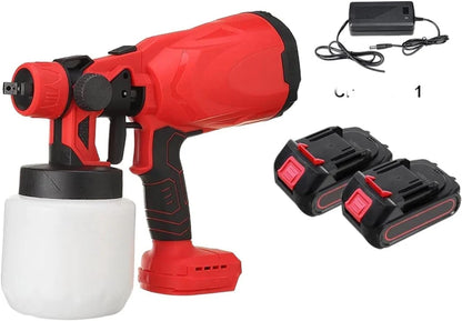 Pistol Profesional De Vopsit Si Zugravit, Electric, Cu Rezervor De Vopsea 800 ml si 2 Acumulatori de 48w, portabil