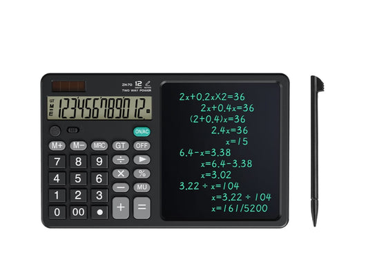 Calculator de birou 2-în-1 cu tabletă LCD de scris integrată