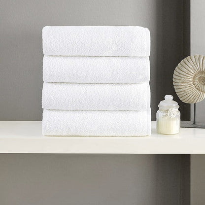 Set 4 prosoape corp, model Clasic,  Bumbac 100%, 70x130 , Albe, PCM48