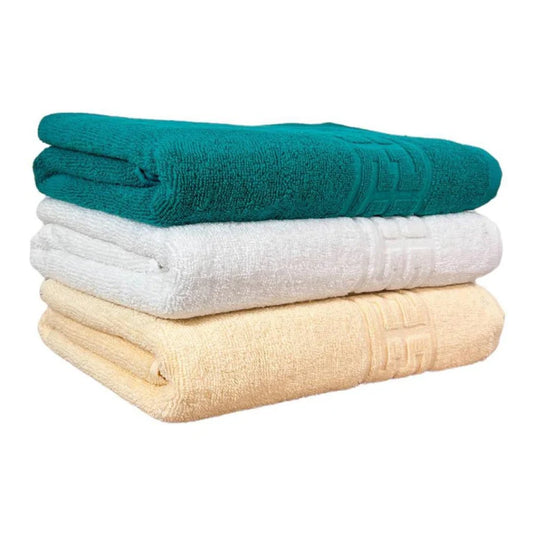 Set 3 prosoape medii, Bumbac 100%, 50X90 ,Model Greek Border, 3 Culori, PF29