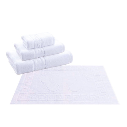 Set mixt 4 prosoape 100% Bumbac, model Greek Border, 500gsm, Albe, MXT02