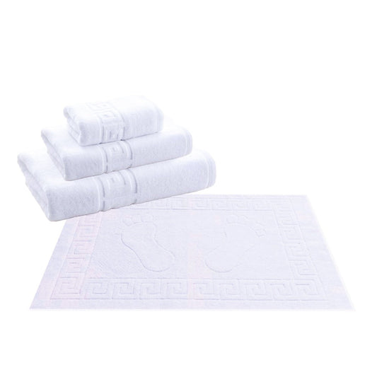 Set mixt 4 prosoape 100% Bumbac, model Greek Border, 500gsm, Albe, MXT02