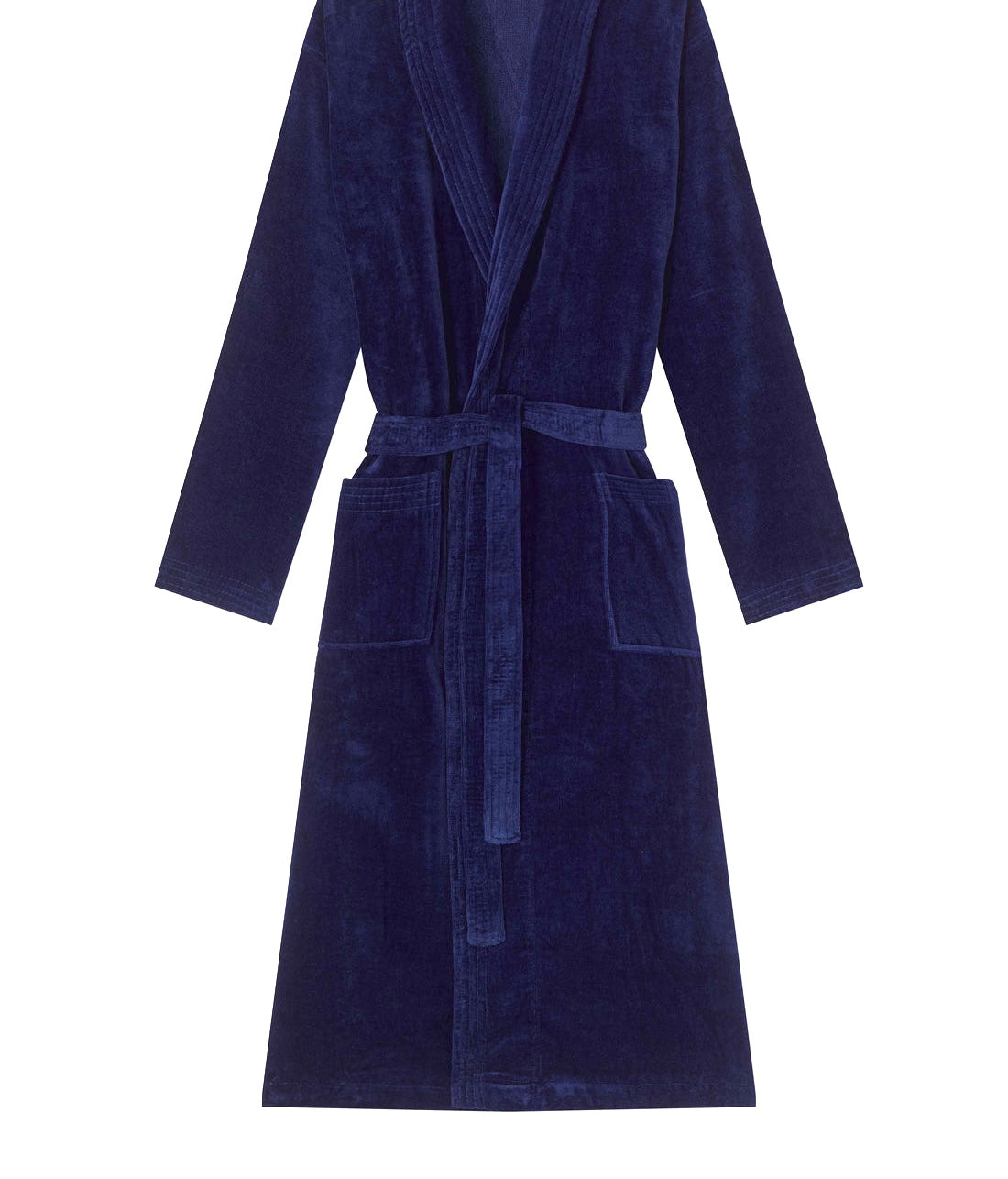 Halat de baie Premium, Velur, Bumbac foarte fin, Albastru, HV12