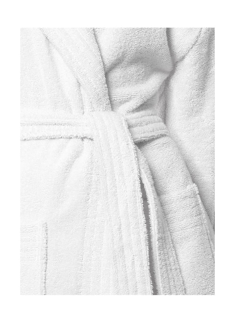 Halat de baie Premium, Velur, Bumbac foarte fin, Alb, HV11