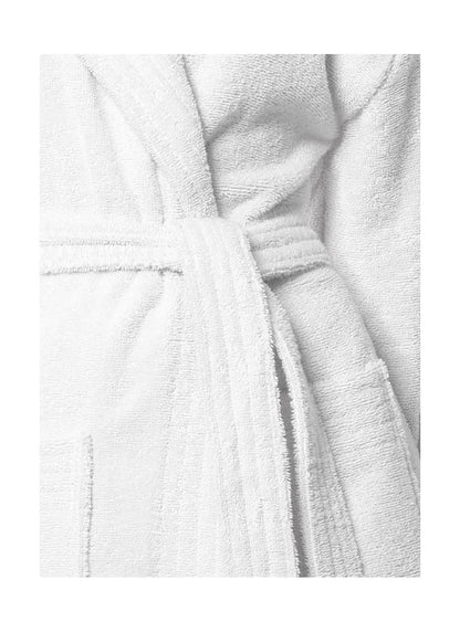 Halat de baie Premium, Velur, Bumbac foarte fin, Alb, HV11