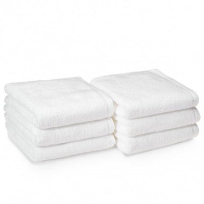 Set 6 Prosoape Hotel , Clasic fără bordură,  100% Bumbac 550gsm, ALB, PPH23