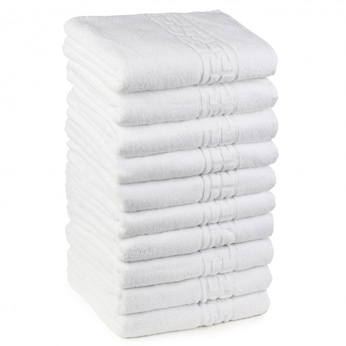 Set 40 Prosoape Hotel , 100% Bumbac 550gsm , Greek Border, ALB, PPH16